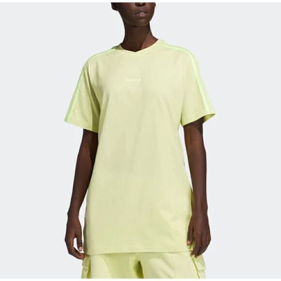 IVY PARK X Adidas Collaboration Frozen Yellow Unisex Oversized Short Sleeve Tee - Picture 1 of 9
